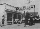 THIS 1939 PHOTOGRAPH OF Wilson’s Cheese Shoppe shows the country store which Lawrence and Inez Wilson took over from her father, Dan Horn, and converted it to a specialized cheese shop. The girls pictured in front of the store are Virginia Wilson Peacock, (left), daughter of Lawrence and Inez, and Doris Horn, Inez’s sister. --Journal File Photo