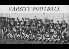 1970 Varsity Football team: front row-Jerry Basil, Roy Lewis, Mick Bourassa, Bob Byrne, Ken Kruger, Jim Martini, John Houle, Dave Jasura, Dan LaPan; middle row: John Lambert, Rod Filcek, Dan Karbowski, Jack Karbowski, Steve Thompson, unknow, Dave DeHate, unknown, Jim Duley; back row-Asst. Coach Tom Mason, Head Coach John Gibson, Terry Bleshenski, Jack Mitrzyk, Jerry Krevinghaus, Tom Stalker, Rick Rudrow, Dick Laur, Fred Gies, Dick Vagts, Len Rokosz, Don Musselwhite.