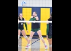 Freshman adrienne RAU (#12) stepped up to a new position for the District game after Senior Captain Liz VanHorn was injured in practice.