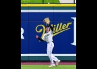 alex shelagowski (#2) camps out under this long pop fly by Beaverton in Thursday’s game at Dow Diamond.
