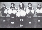 1968 Varsity Cheerleaders: L to R Connie Larsen, Diane Erdody, Jan Krolikowski, Sharon Streich, and Brenda Wackerle. The girls won best uniforms at the summer training camp, Camp All American, that year.                                                                                                                                                                        --Courtesy Photo