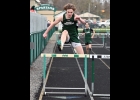 BRADY LUPKE finished 7th in the 300 Meter Hurdles in last Wednesday’s meet with Gladwin and Meridian. --Journal Photo