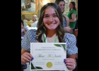 Alivia McQuarter, Eighth Grade Graduate.