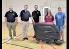 Volunteers Cody Allen, Steve Goldberg, Eric Stokoszynski; and Northern Bay County Fund Committee members Mary LaPan and Mike Stoner; as well as many other individuals, came together to continue improvements at the Pinconning Community Center.   						              --Courtesy Photo