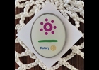 ROTARY INTERNATIONAL LOGO PIN designed by incoming Rotary International President Jennifer Jones of Windsor, Ontario. --Courtesy Photo