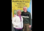 ROTARIANS, Sue Wackerle (left) and Mike Stoner.