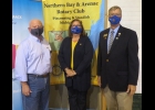 Tom Lane, Assistant District Governor, with Jean Saxon, local Rotary Club President, and Randy Ettema, District Governor and speaker at the Sept. 17th Rotary Club meeting. --Courtesy Photo