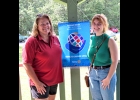 County Commissioner Marie Fox (left) and Emma Brownell who was guest speaker at the August 19th Rotary Club meeting. --Courtesy Photo