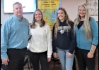 ROTARY PRESENTERS AND MEMBERS FROM the International Student Exchange program, (left to right) CETUSA Coordinator Jim Gage, Marika Sandri of Italy, Jun Reinosa of Spain, and CETUSA Coordinator Kristin Sullivan. --Courtesy Photo