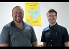 JEREMY LOWELL (left) and CARTER ROGERS (right) presented during last weeks Rotary meeting on the Bay County Gypsy Moth Suppression Program. --Courtesy Photo