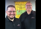ERIC BALL (left) is shown with BOB PIERCE (right), who spoke at the Rotary Meeting about electronic security awareness, and how to create safer passwords. --Courtesy Photo