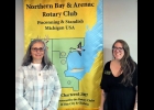 Holly Mueller (right) and Rotarian Mary LaPan (left) are shown at last Thursday’s Rotary Meeting. --Courtesy Photo