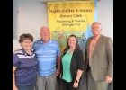 Rotarians (l-r) Diane Morley and Dennis Whitney are shown with guest speakers Heather Stroh of the Arenac County Probate Court, and Duane Hadley, Standish Attorney who gave a presentation on Family Law. --Courtesy Photo