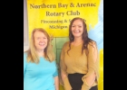 Rotarian Ellen Charlebois (left) and Speaker, Bay County Library rep., Kristin Freeman. --Courtesy Photo