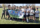 PINCONNING AYSO ended their season last Saturday with tournaments for U8, U10, U12, and U16 teams. Pics of some of those teams are shown here, along with a picture of a special banner recognizing UA Local 85 from Saginaw who made and donated all new goals for this season. The group also acknowledged the support of season sponsor Superior Carpet Cleaning. --Courtesy Photos