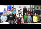 St. Michael’s 4th Grade Students shown with Rotary Club Members who gave a presentation about John James Audubon’s artwork from the early 1800s. --Courtesy Photo