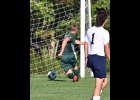 CLINT KANTHE (#14) scores the Spartans’ lone goal in the 1-4 loss to Standish-Sterling. --Journal Photo