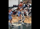 COLE REZLER (#2) was held to 9 points by the towering Meridian Mustangs on Thursday, but led Pinny with 20 points in the 58-51 win over Farwell on Tuesday. --Journal Photo