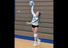 DAILYN BAYNE (#2, shown earlier this season) destroyed the Braves on Thursday, going 20-of-21 from the serve line with an ace. --Journal Photo