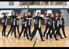 THE PINCONNING VARSITY DANCE COMPETITION TEAM got their final practice in front of a crowd last week before their Saturday competition. On Wednesday they performed their Hip-Hop routine at the Boys Varsity basketball game (above), and on Wednesday did the Jazz routine at the Girls Varsity game (below). They girls placed First in Jazz and Second in Hip-Hop on Saturday. --Journal Photos