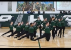 THE SPARTAN VARSITY DANCE TEAM performed at halftime of the Wednesday game, and helped keep the crowd energized. --Journal Photo