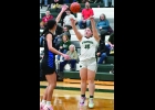 EMMALEE HOLLAND (#40) scored 2 on this second-half shot on Monday. 