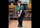 ETHAN MILLER (left) took down 890 pins, second on the Boys team in the MHSAA Regional 13 last Saturday. --Journal Photo