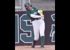GEENA GAUTHIER (#23) sent this line-drive over the center-field fence for her third homer of the year on Friday against Farwell. --Journal Photo