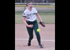 GEENA GAUTHIER (#23) pitched the Spartans 15-0 win over the Oscoda Owls last Tuesday, facing 10 batters and throwing only 31 pitches, 28 of them strikes in three innings of work. --Journal Photo