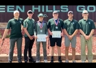 THE SPARTAN GOLF TEAM that competed in the Bay County Tournament: (l-r) Gauge Federspiel, Luke Grzegorczyk, Cole Brady, Tyler Floyd, Teddy Shark, Drew Railean. --Courtesy Photo