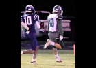 JACK BOETTCHER (#10) cruises in for his second third-quarter TD on Friday night. Injuries and turnovers late in the game took the Spartans from 2-points down to a 18-44 loss to Mt. Morris. --Journal Photo