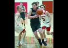 sophomore Jake O’Laughlin (#22), made his first Varsity appearance on Monday in the Spartans’ 66-29 win over the Braves. 