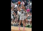 JAXON HILL (#15) took one shot against Farwell on Friday night and drained this trey. --Journal Photo