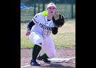LEEYA REZLER (#10) takes a throw for the force against the Lakers last week. Rezler had Home Runs in each of the first 3 games of the season.