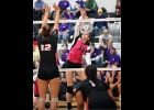 MADDY BAKER (#10) goes up for a kill in the Spartan’s match against Beaverton during last Wednesday’s Quad that also featured Harrison and Farwell. --Journal Photo