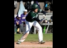 NOLAN ZEHR (#3) lays down a successful bunt and eventually scores during the fourth inning of the Spartans 11-0 win over the Farwell Eagles last Tuesday. --Journal Photo