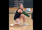PARKER RAMSAY (#11) digs one out against Meridian in last week’s JPC opening win.