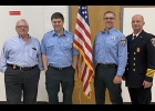 GRADUATES FROM PINCONNING/Fraser FIRE DEPARTMENT (l-r) Dave Ramsey (Chief), Derek Bauer, Mike Bauer, and Don Jeske (Captain). --Courtesy Photo