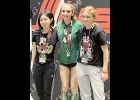 JASMINE BRAZEAU (right, center) poses with the second and third place finishers after being crowned the USA Powerlifting National Champion in the 44 kg weight class last weekend. --Courtesy Photo