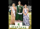 2020 PHS HOMECOMING QUEEN MADISON BELLOTTIE (center), First Runner-Up Kaylei Groulx, and Second Runner-Up Aubree Bishop pose. All three played multiple roles in Friday’s festivities, Bellottie leading the Marching Band as Drum Major, Groulx as a member of the Pom-Pon team, and Bishop kicking for the Football team. --Journal Photo