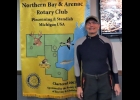 ROTARIAN MARTY SCHULTZ gave a presentation to Rotary Members about his upcoming trek of the Appalachian Trail. --Courtesy Photo