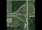 A NEW ROUNDABOUT will be constructed this year to replace the US-23 Connector bridge over M-13 in Standish Township as part of a $37 million MDOT project. Roadways in the map colored green will be removed and those colored white will be added. --Courtesy of MDOT