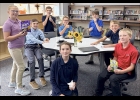 In the library (below), Mrs. Kathy Foco has been guiding students through a sunflower exploration—learning about the plant, its structure, and the many things we get from these unique flowers.