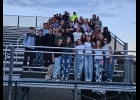 Members of the 2026/2027 Senior Class, gathered on the Football Field bleachers to enjoy pictures and donuts as they watched the sunrise on their Last, First Day of School.