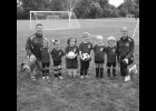 AYSO U-5 sharks: (not in order) Elliot DeMitchell, Sophia Luptowski, Dominic Mackenzie, Brynn Penberthy, Jade Pickvet, Luke Pomaville; Coach: Danielle Pomaville. --Journal Photo