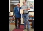 JOURNAL PUBLISHER CRAIG BARNT was honored with the Spartan Spotlight award at last week’s School Board meeting. Athletic Director Duane VanDrese comments on Mr. Barnt’s support of the District were echoed by administrators and Board Members. --Journal Photo by Rachel Floyd