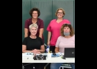 STAFF FROM STERLING HEALTH CENTER were at Pinconning High School on Thursday to perform low-cost sports physicals for the coming year. They performed 40 physicals for Spartan athletes in just over 4 hours. Those on-site included, l-r (front row) Pam Yanoski, BS CPS, Suzanne Clare, CMA CPL; (back row) Jessica Wilson, MSNFNP BC; Lena Willette RMA . --Journal Photo