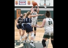 The Pinconning Varsity Girls Basketball Team faced Gladwin last Wednesday, making up 10-points in the third quarter to trail by only four, but got into foul trouble and came up short, 36-59. The Flying G’s made 29 trips to the free-throw line against 8 for the Spartans. Brielle Herner led the team with 15 points and 3 rebounds; Tori Shark had 9 points 3 rebounds, and 6 steals, and Jorja Gauthier had 8 points with 6 rebounds and 2 steals. The team got a day off on Friday when the Farwell team was quarantin