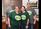 CHESTER AND THE COPPERPOTS, a team made up of (l-r) Brian Tunk, Sarah Markey, Suzy Drouse, and Jef Drouse, were the winners of the Sesquicentennial Treasure Hunt on Saturday. Eleven teams made up of over 40 people toured Northern Bay County, figuring out puzzles, learning about the area, and most of all having a great time! --Journal Photo