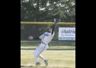 TREVIN BILLINGSLEY (#31) caught this high pop-up from short against Harrison last Thursday.